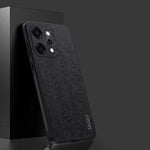 For Oppo Reno14 Pro 5G (Global) Case Wood Texture PU Leather Coated PC TPU Phone Cover