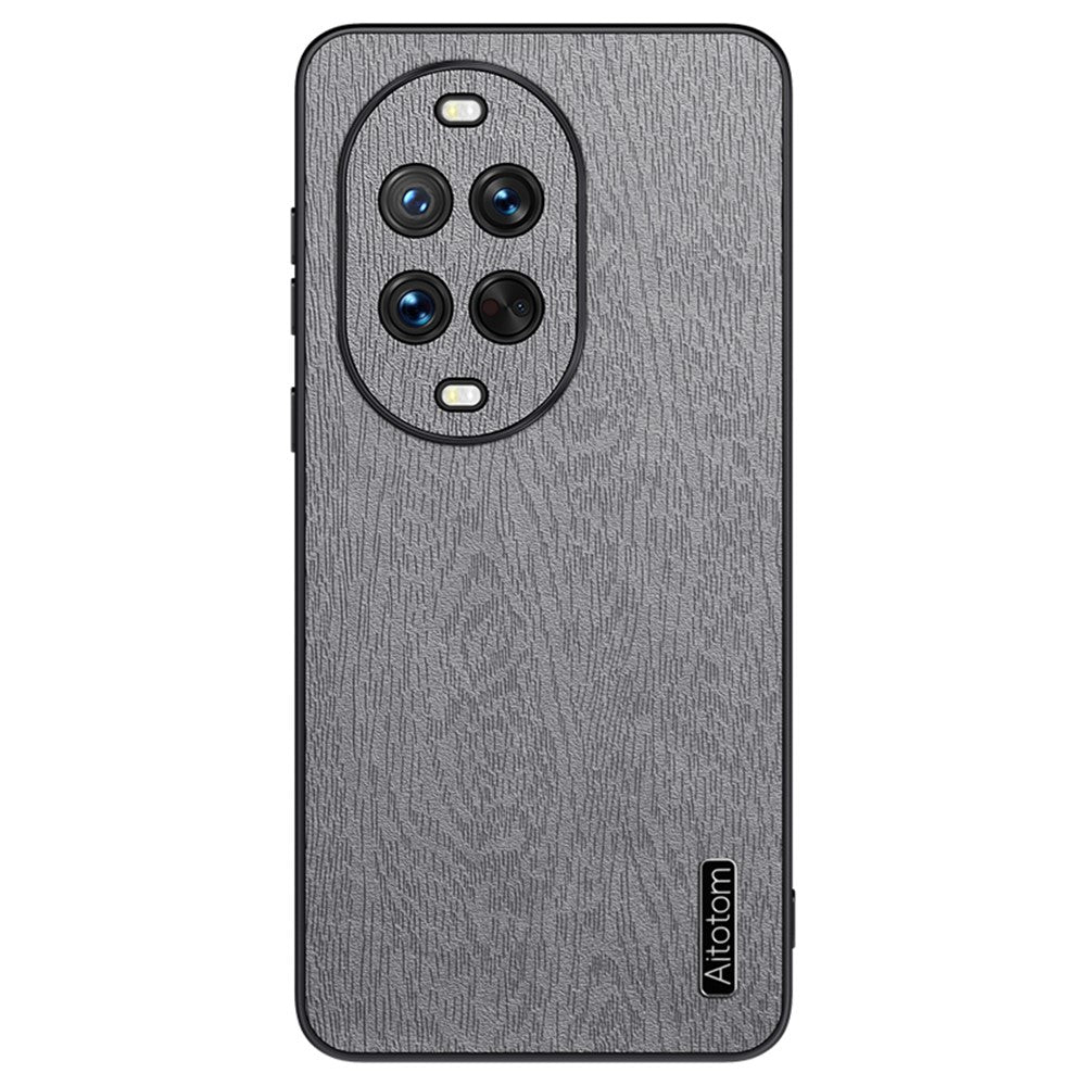 For Huawei nova 14 Pro 5G Case Wood Texture PU Leather Coated PC TPU Phone Cover