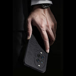For Huawei nova 14 Ultra 5G Case Wood Texture PU Leather Coated PC TPU Phone Cover