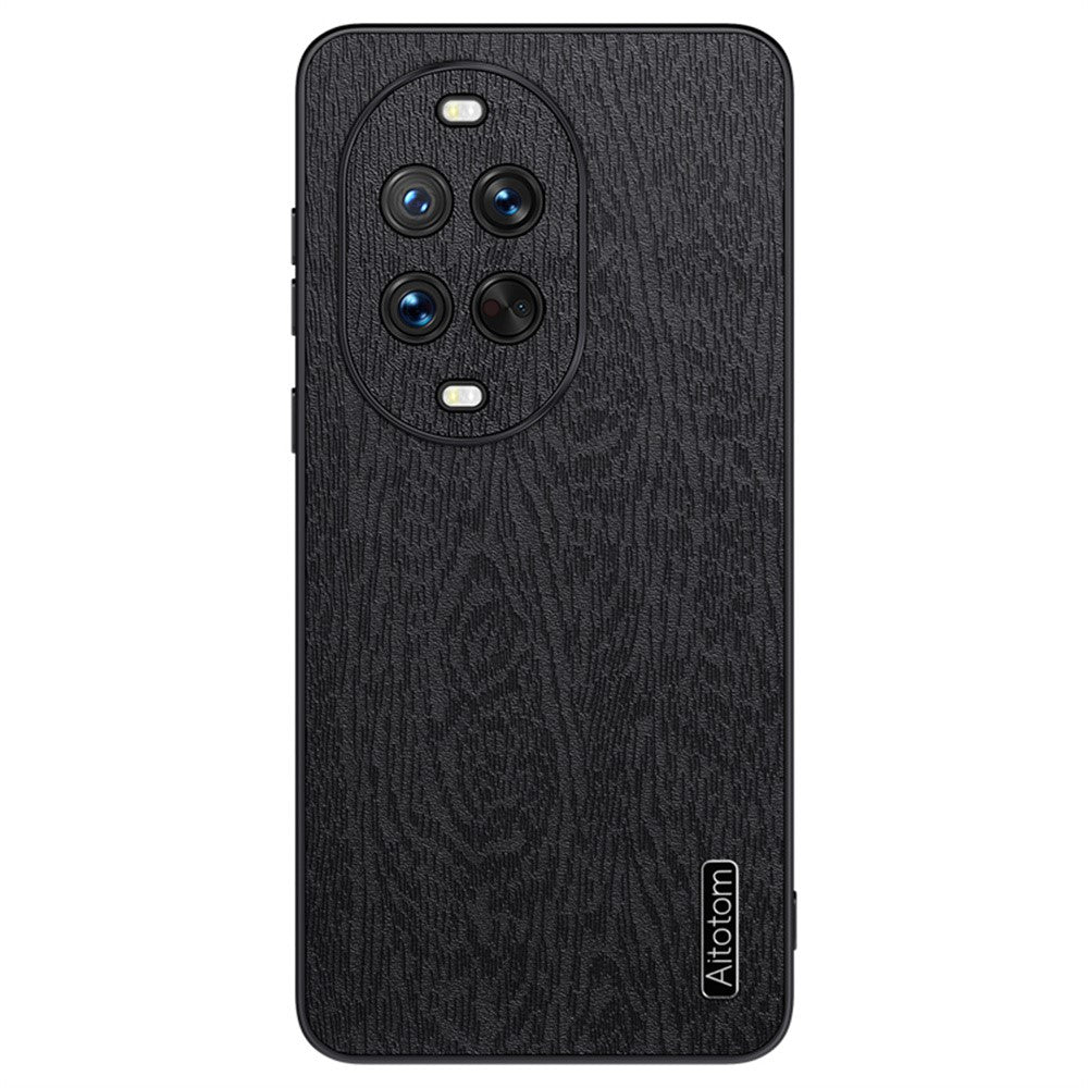 For Huawei nova 14 5G Case Wood Texture PU Leather Coated PC TPU Phone Cover
