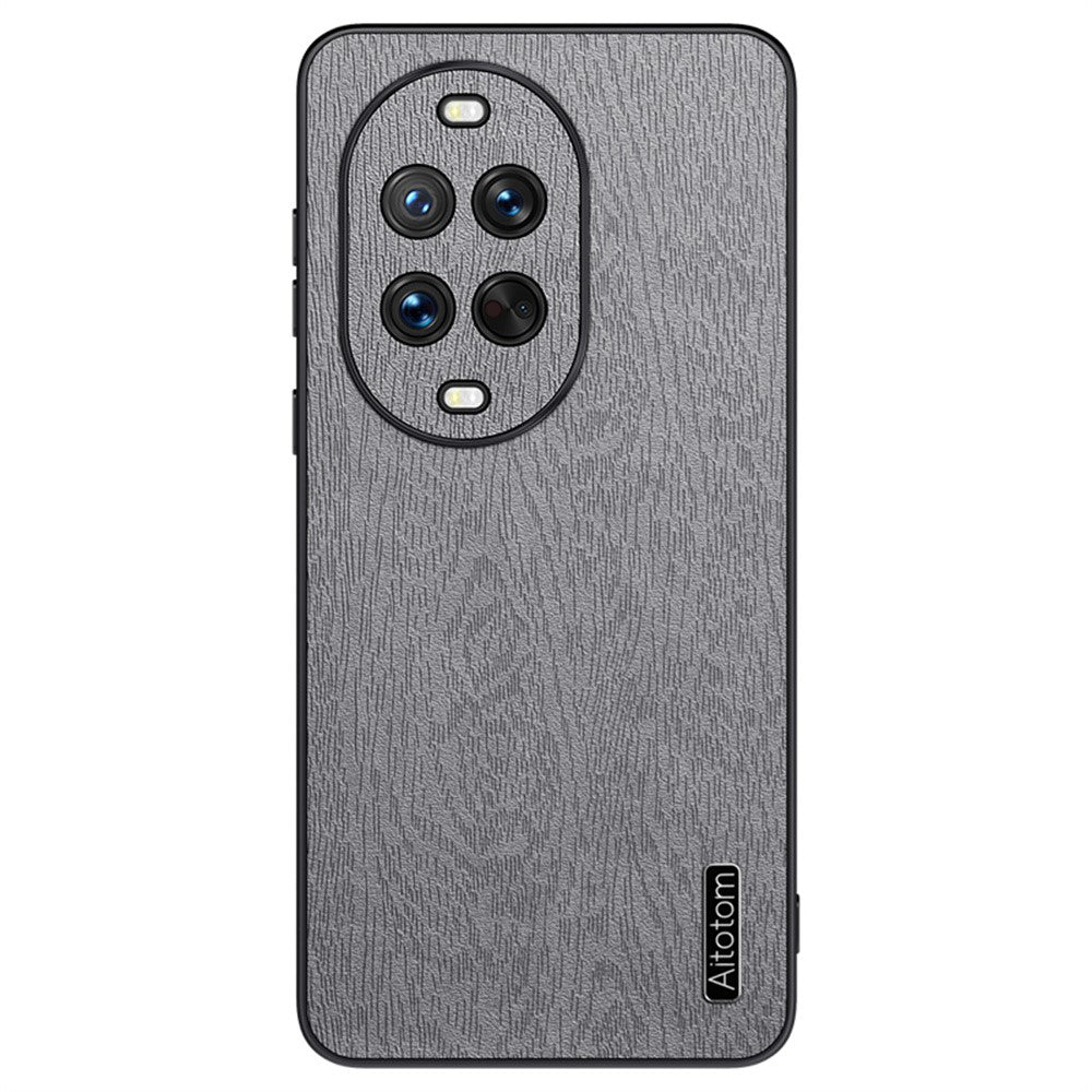 For Huawei nova 14 5G Case Wood Texture PU Leather Coated PC TPU Phone Cover