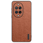 For Huawei nova 14 5G Case Wood Texture PU Leather Coated PC TPU Phone Cover