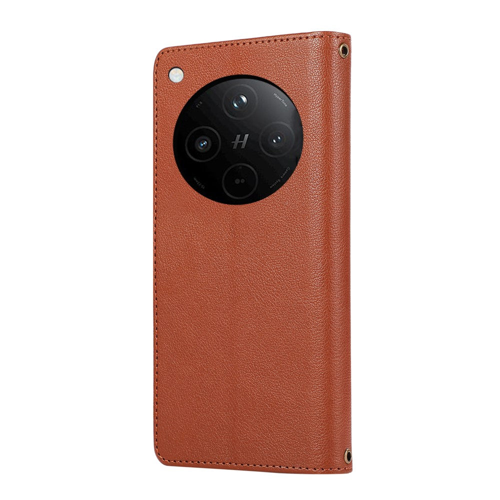 For Oppo Find X8 5G Case Multi Card Slots Zipper Leather Phone Cover with Shoulder Strap / Wrist Strap