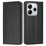 Xiaomi Redmi Note 14 4G (163,25 mm) plånboksfodral med linjepräglad läderstativ och handledsrem