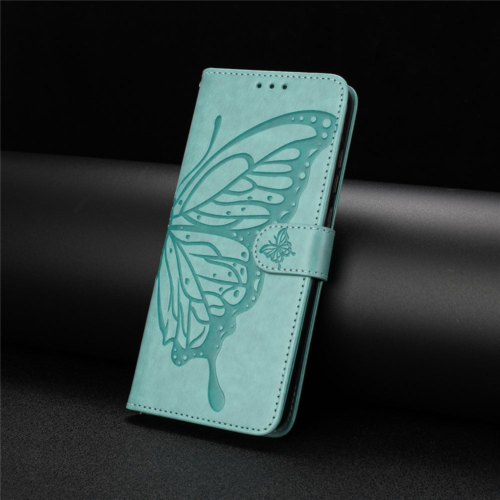 For Samsung Galaxy M56 5G Case Butterfly Imprinted Wallet Stand PU Leather Flip Phone Cover with Strap