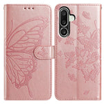 For Samsung Galaxy M56 5G Case Butterfly Imprinted Wallet Stand PU Leather Flip Phone Cover with Strap