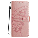 For Samsung Galaxy A34 5G Case Butterfly Imprinted Wallet Stand PU Leather Flip Phone Cover with Strap