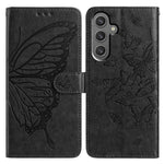 For Samsung Galaxy A34 5G Case Butterfly Imprinted Wallet Stand PU Leather Flip Phone Cover with Strap