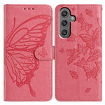 For Samsung Galaxy A34 5G Case Butterfly Imprinted Wallet Stand PU Leather Flip Phone Cover with Strap