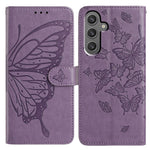 For Samsung Galaxy A34 5G Case Butterfly Imprinted Wallet Stand PU Leather Flip Phone Cover with Strap
