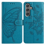 Til Samsung Galaxy A05s 4G Cover, pung med sommerfuglepræg, PU-læder flip telefoncover med strop