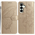Samsung Galaxy A18 5G / A18 4G / A17 5G / A17 4G / A26 5G-skal, fjärilstryck, plånboksfodral i PU-läder med rem