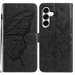 Samsung Galaxy A18 5G / A18 4G / A17 5G / A17 4G / A26 5G-skal, fjärilstryck, plånboksfodral i PU-läder med rem