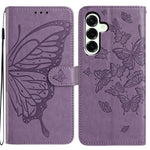 Samsung Galaxy A18 5G / A18 4G / A17 5G / A17 4G / A26 5G-skal, fjärilstryck, plånboksfodral i PU-läder med rem