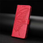 Wallet Stand Case for Xiaomi Redmi Note 13 Pro 4G / 14S 4G / Poco M6 Pro 4G Butterfly Imprinted PU Leather Flip Phone Cover with Strap