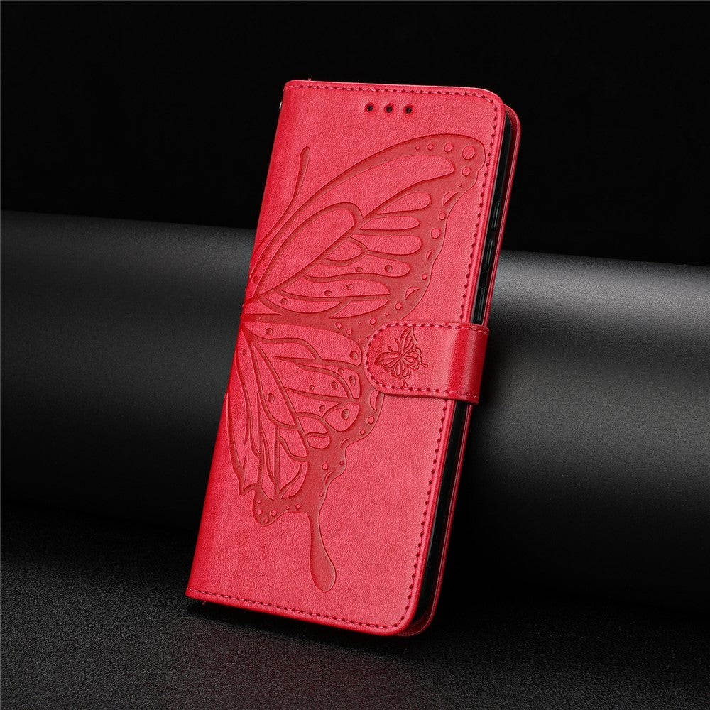Wallet Stand Case for Xiaomi Redmi Note 13 Pro 4G / 14S 4G / Poco M6 Pro 4G Butterfly Imprinted PU Leather Flip Phone Cover with Strap