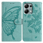 Wallet Stand Case for Xiaomi Redmi Note 13 Pro 4G / 14S 4G / Poco M6 Pro 4G Butterfly Imprinted PU Leather Flip Phone Cover with Strap