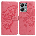 Wallet Stand Case for Xiaomi Redmi Note 13 Pro 4G / 14S 4G / Poco M6 Pro 4G Butterfly Imprinted PU Leather Flip Phone Cover with Strap