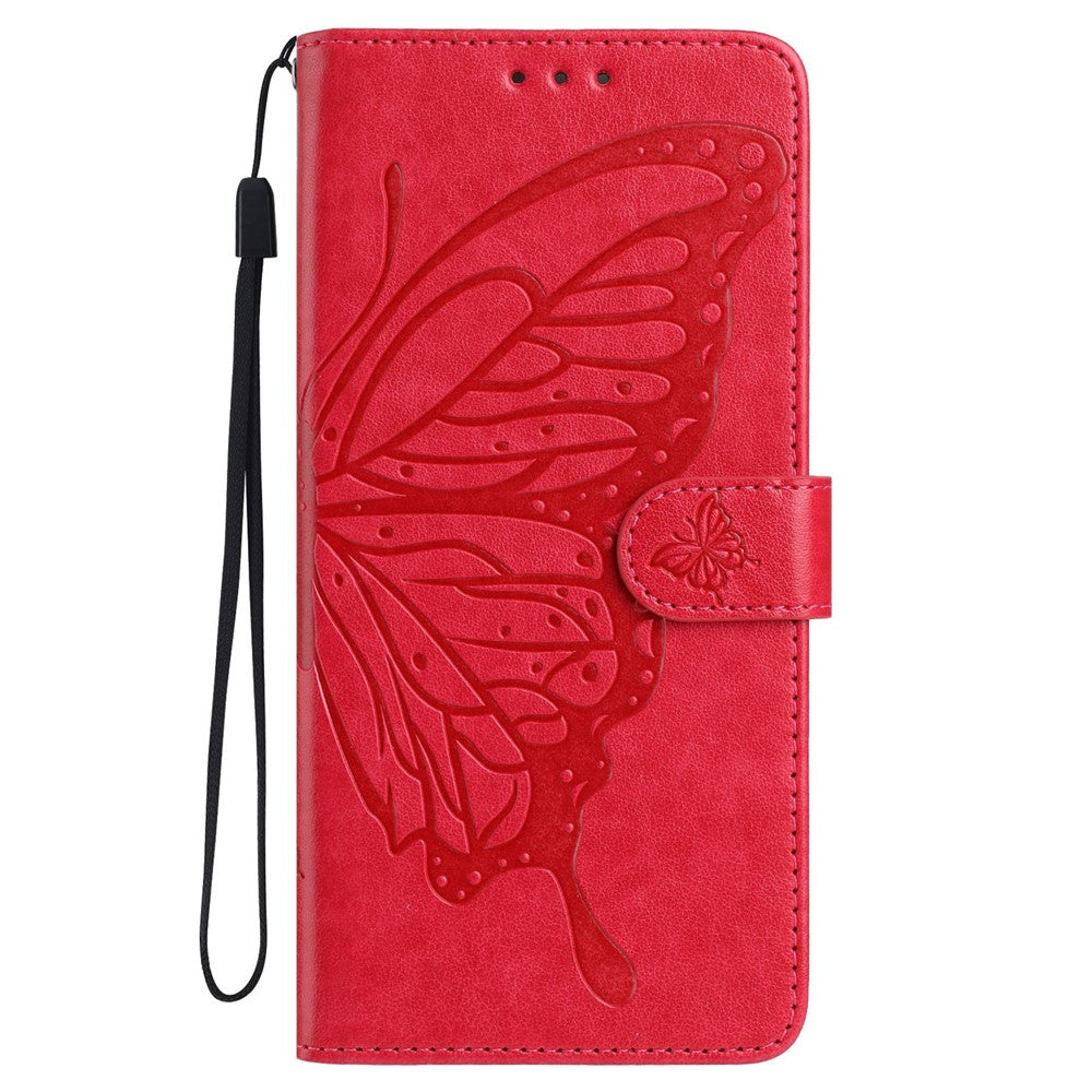 Plånboksfodral för Honor X9c 5G / X60 Pro 5G / Magic7 Lite 5G, flipfodral i PU-läder med rem och fjärilstryck