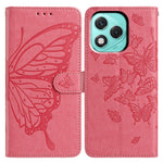 For Honor 400 Lite 5G Cover Sommerfugl Præget Pung Stand PU Læder Flip Telefoncover med Rem
