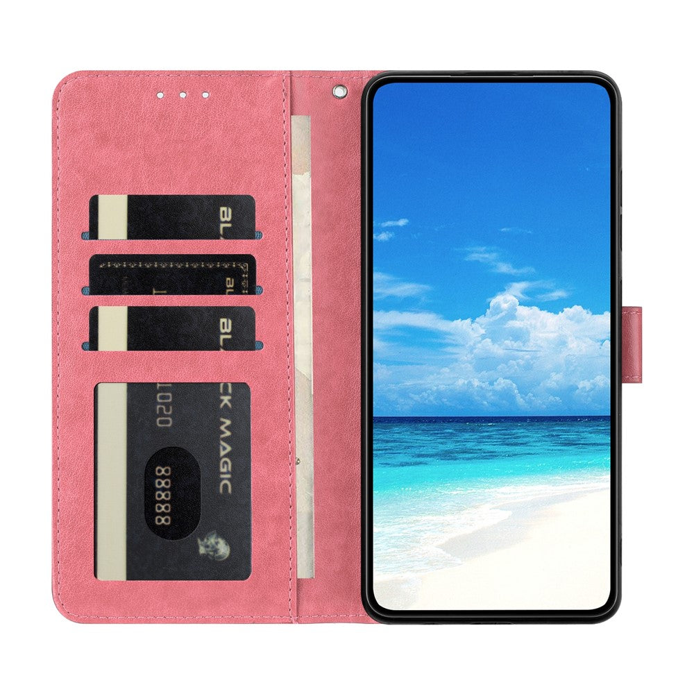 For Honor 400 Lite 5G Cover Sommerfugl Præget Pung Stand PU Læder Flip Telefoncover med Rem