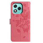 For Honor 400 Lite 5G Cover Sommerfugl Præget Pung Stand PU Læder Flip Telefoncover med Rem