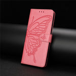 For Honor 400 Lite 5G Cover Sommerfugl Præget Pung Stand PU Læder Flip Telefoncover med Rem