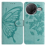 Wallet Case for Xiaomi Redmi K80 5G / Poco F7 Pro 5G Butterfly Imprinted PU Leather Phone Cover with Strap