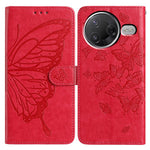 Wallet Case for Xiaomi Redmi K80 5G / Poco F7 Pro 5G Butterfly Imprinted PU Leather Phone Cover with Strap