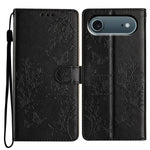 For iPhone Air Wallet Phone Case Butterfly Floral Imprint Leather Flip Cover with Strap