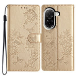 For Xiaomi Redmi A5 NFC (EU) (173.45mm) Wallet Phone Case Butterfly Floral Imprint Leather Flip Cover with Strap