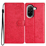 For Xiaomi Redmi A5 NFC (EU) (173.45mm) Wallet Phone Case Butterfly Floral Imprint Leather Flip Cover with Strap