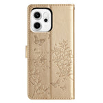 For Oppo Reno14 Pro 5G (Global) Wallet Phone Case Butterfly Floral Imprint Leather Flip Cover with Strap