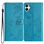 For Samsung Galaxy A08 5G / A08 4G / A07 4G Wallet Phone Case Butterfly Floral Imprint Leather Flip Cover with Strap