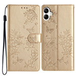 For Samsung Galaxy A08 5G / A08 4G / A07 4G Wallet Phone Case Butterfly Floral Imprint Leather Flip Cover with Strap
