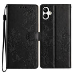 For Samsung Galaxy A08 5G / A08 4G / A07 4G Wallet Phone Case Butterfly Floral Imprint Leather Flip Cover with Strap