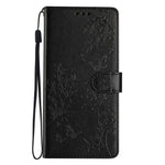 For Honor 400 Pro 5G (Global) Wallet Phone Case Butterfly Floral Imprint Leather Flip Cover with Strap