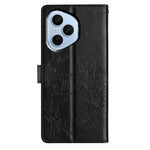 For Honor 400 Pro 5G (Global) Wallet Phone Case Butterfly Floral Imprint Leather Flip Cover with Strap