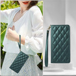 Phone Case For Xiaomi Redmi Note 14 Pro 5G / Note 14 Pro+ 5G / Poco X7 5G , RFID Blocking Wallet Stand Rhombus Leather Cover with Wrist Strap