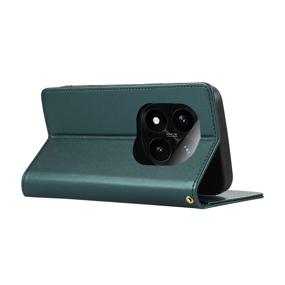 Phone Case For Xiaomi Redmi Note 14 Pro 5G / Note 14 Pro+ 5G / Poco X7 5G , RFID Blocking Wallet Stand Rhombus Leather Cover with Wrist Strap