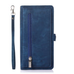 For Xiaomi 15 Pro Case Zipper Pocket 9 Card Slots PU Leather Phone Cover with Wrist Strap