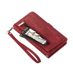 For Xiaomi 15 Ultra Case Zipper Pocket 9 Card Slots PU Leather Phone Cover with Wrist Strap