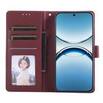For Oppo Find X8 Pro 5G Case Wallet Stand View PU Leather Phone Cover with Wrist Strap
