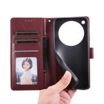 For Oppo Find X8 Pro 5G Case Wallet Stand View PU Leather Phone Cover with Wrist Strap