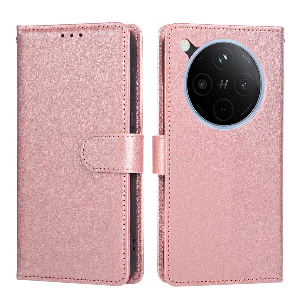 For Oppo Find X8 Pro 5G Case Wallet Stand View PU Leather Phone Cover with Wrist Strap