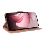 For Oppo Reno13 5G (Global) Case Wallet Stand View PU Leather Phone Cover with Wrist Strap