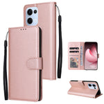 For Oppo Reno13 5G (Global) Case Wallet Stand View PU Leather Phone Cover with Wrist Strap