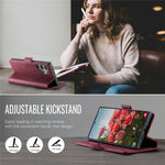 CASEME 033 Series Til Samsung Galaxy S23 Ultra Etui RFID Blokerende Pung Stativ Kalve Tekstur Læder Telefoncover