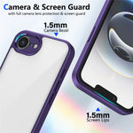 For iPhone 17th / 16th Case Matte Skin Touch Clear PC + TPU Shockproof Phone Back Cover
