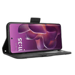 For Motorola Edge 60 Pro 5G Leather Case Phone Wallet Cover with Multiple Card Slots